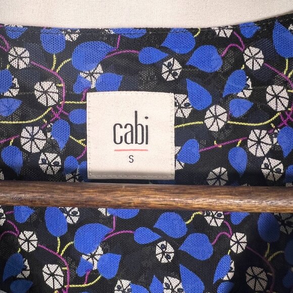 Cabi Womens The Ten Ditzy Floral Dress Size S Royal Blue Feminine Dark Romantic - Picture 8 of 15